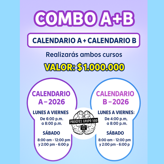 Combo A + B 2026 – Prepárate Todo el Año con Grupo 500