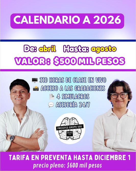Preicfes Calendario A 2026